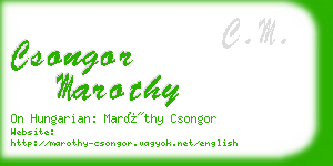 csongor marothy business card